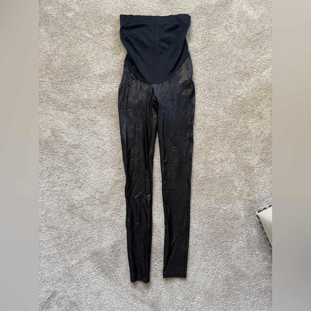 Spanx Faux Leather Maternity Leggings